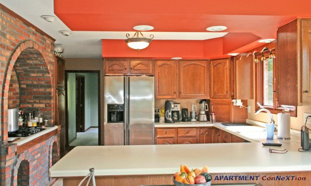Kitchen with Snack Bar & Brick Range