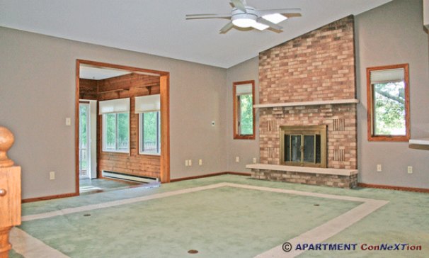 Living Room with Natural Fireplace