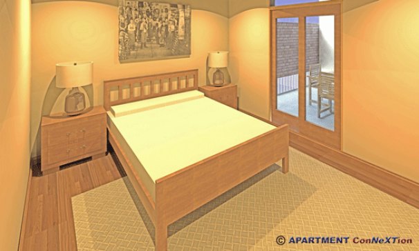 Bedroom 2 (Architectural Rendering)
