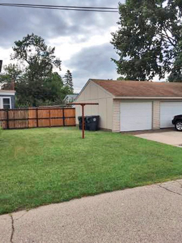 Backyard and Garage