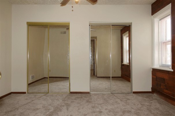 Bedroom Double Mirror Door Closets