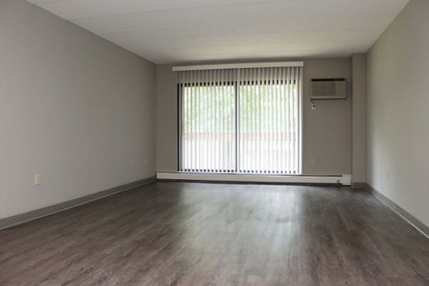 Living Room with Plank Flooring