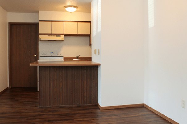 Kitchen & Dining from Living Room