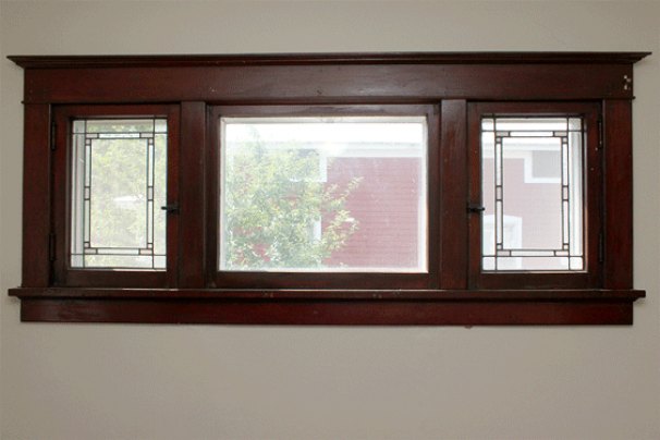 Leaded Glass & Antique Woodwork