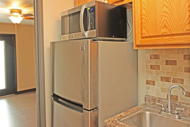 Kitchenette - Refrigerator & Convection Microwave