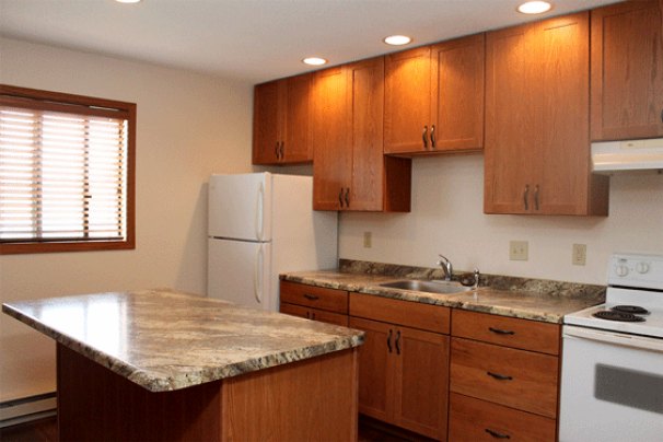 Kitchen with Snack Bar Island