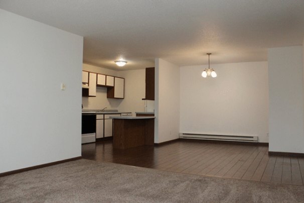 Kitchen & Dining from Living Room