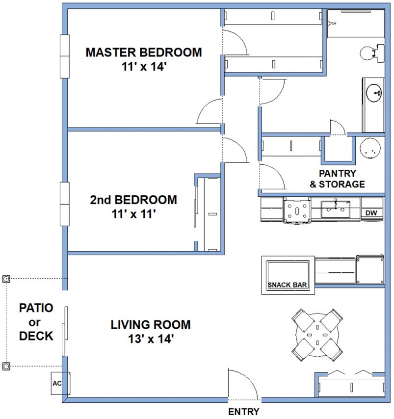 2-Bedroom Floor Plan 2-Bedroom Floor Plan
