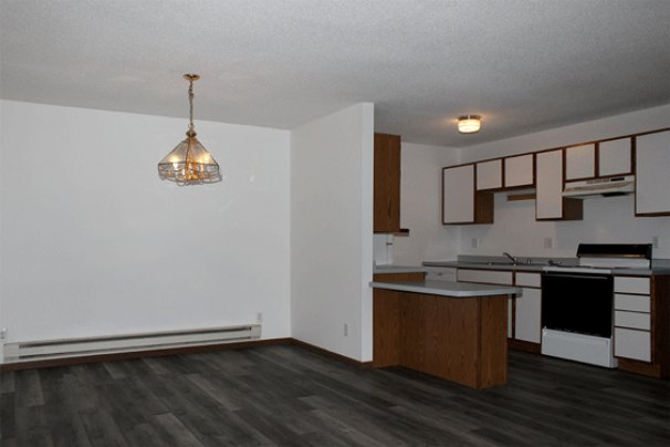 Dining & Kitchen from Living Room