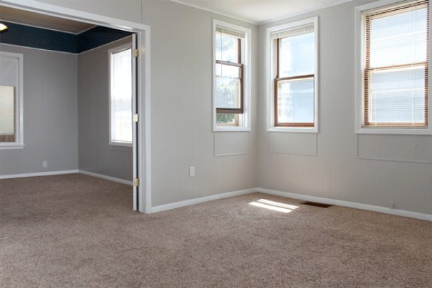French Doors between First Two Rooms