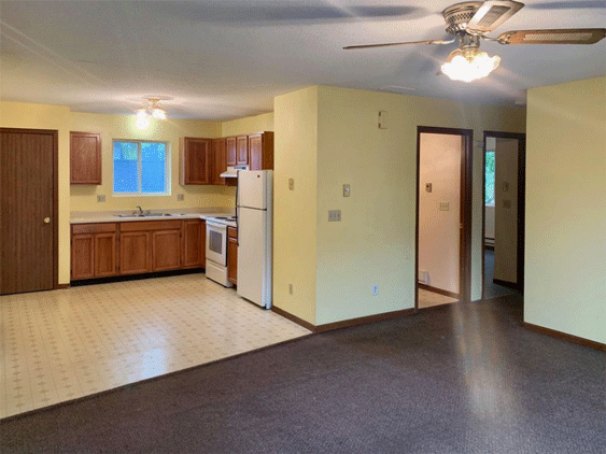 Kitchen & Dining Area from Living Room
