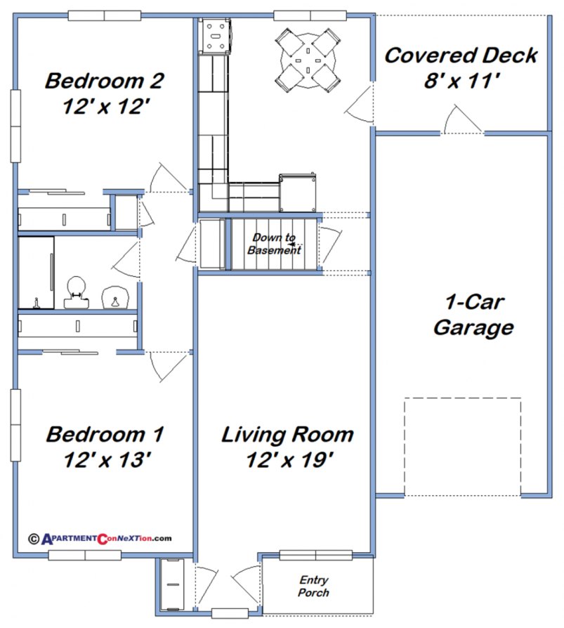 2-Bedroom Floor Plan