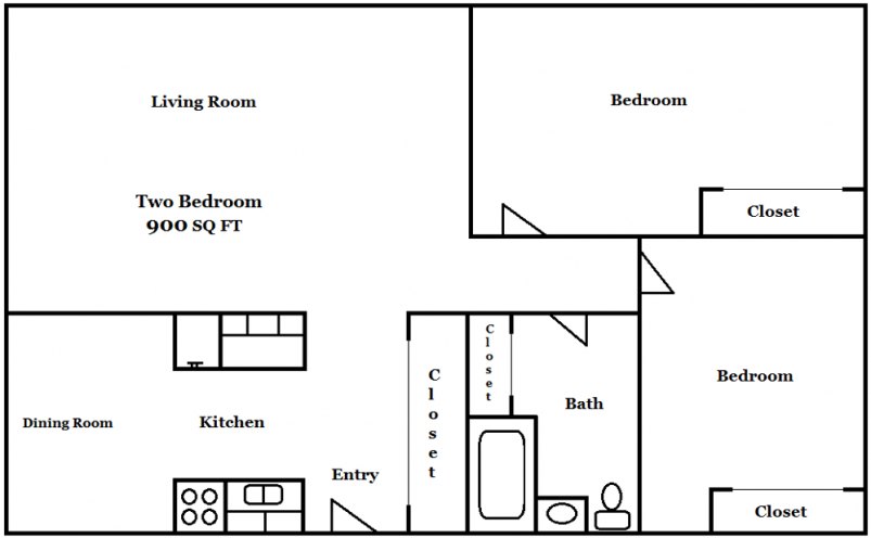 2-Bedroom Floor Plan
