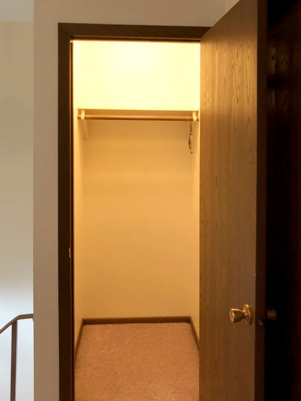 Storage Closet Top of Stairs