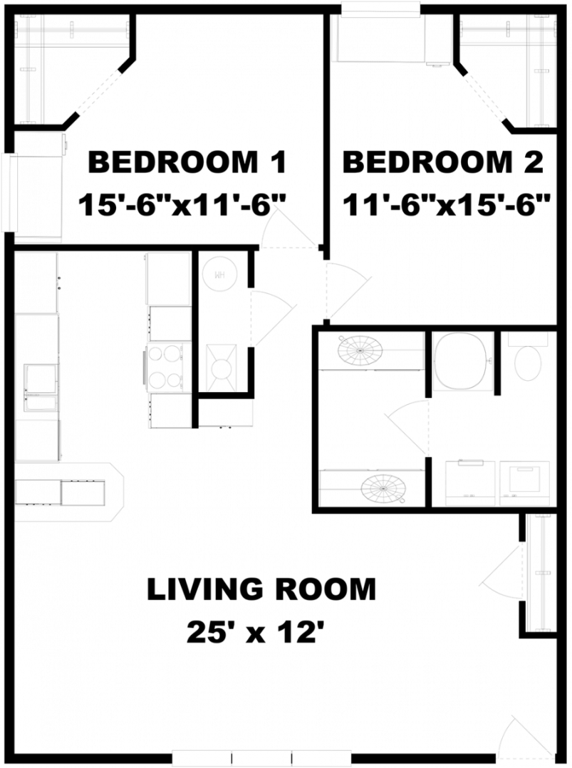 2-Bedroom Floor Plan