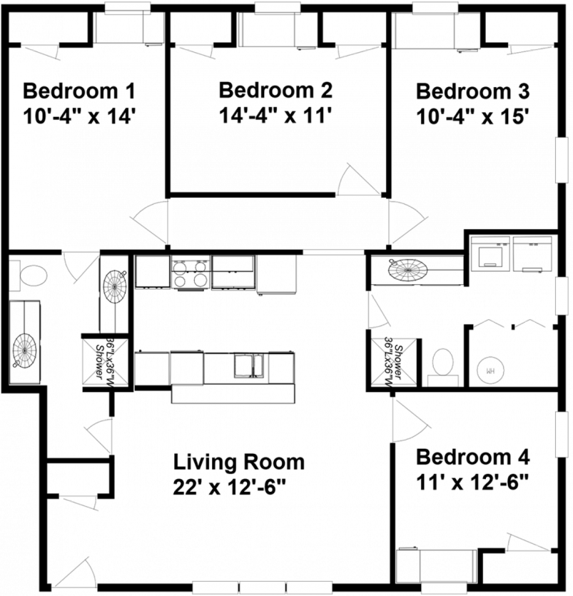 4-Bedroom Floor Plan