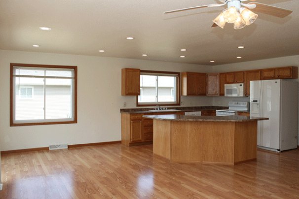 Kitchen & Dining from Living Room