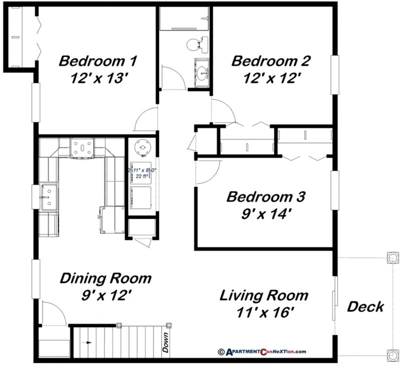 3-Bedroom | McHugh Road | Floorplan
