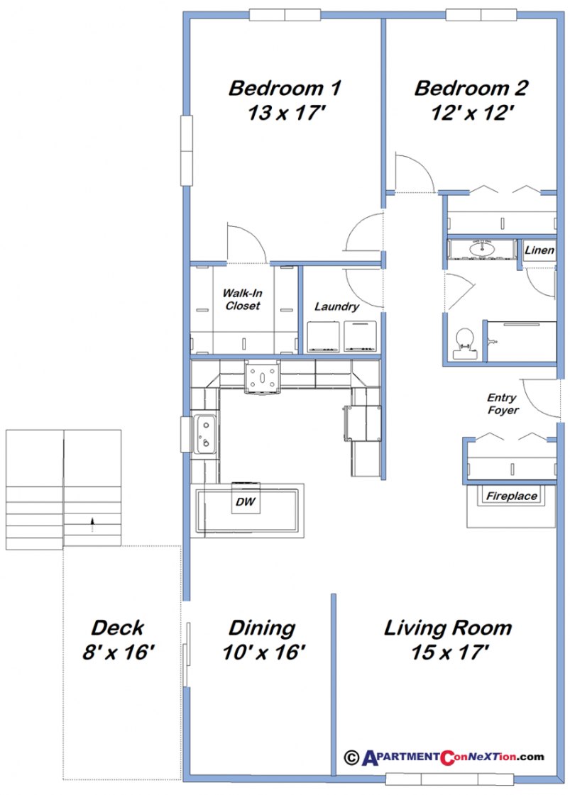 2-Bedroom Floor Plan