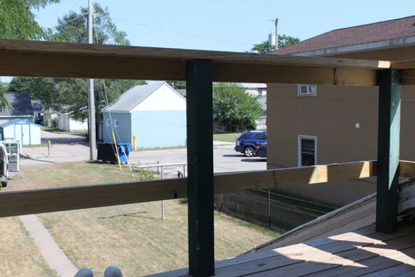 Deck Overlooking Back Yard