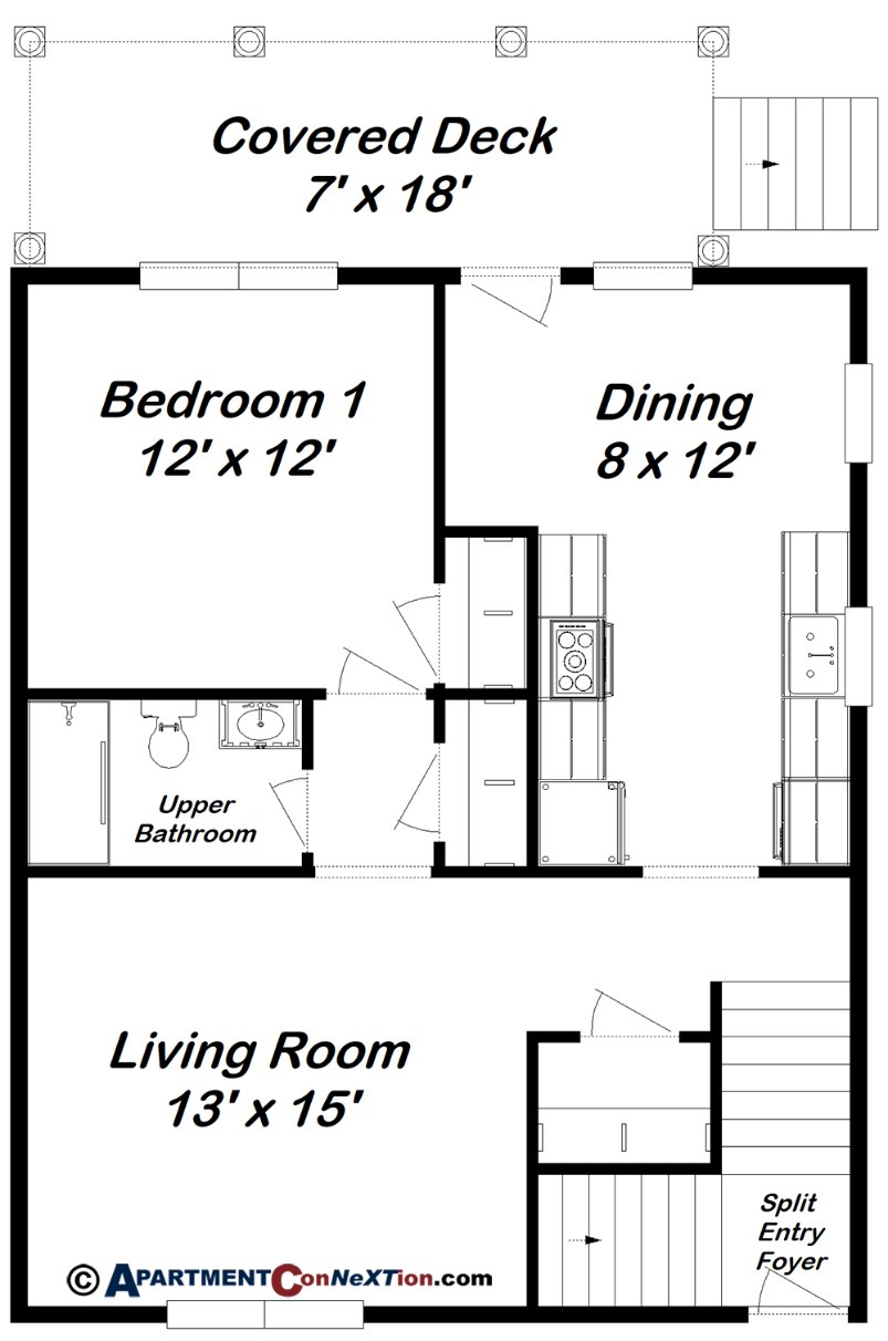 3-Bedroom Twin Home Main Floor