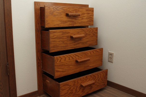 Built-In Dressers in Both Bedrooms