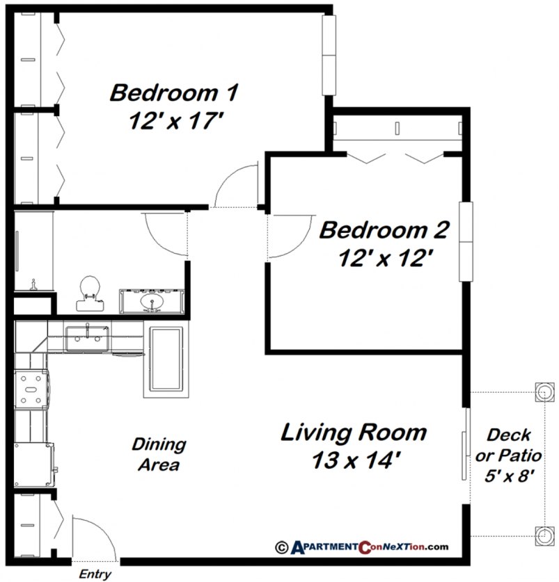 2-Bedroom Floor Plan