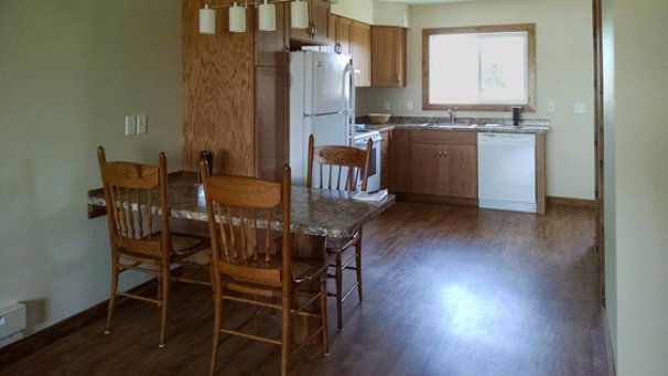 Built-In Dining Table & Kitchen